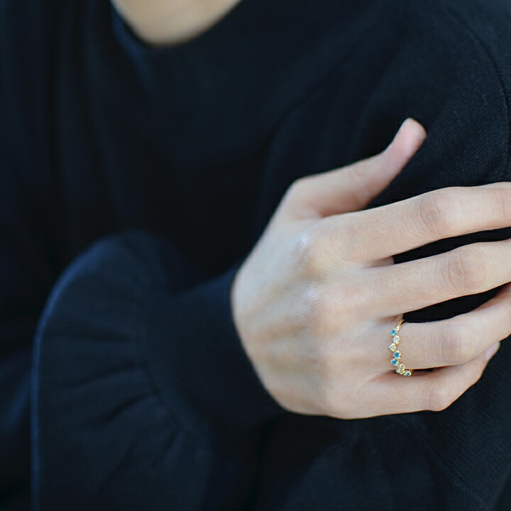 umu -アム- FINE JEWELRY STUIDIOネオンブルーアパタイト ダイヤモンド リング 「stellato」cr0004_i3.jpg