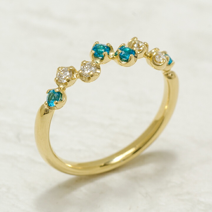 umu -アム- FINE JEWELRY STUIDIOネオンブルーアパタイト ダイヤモンド リング 「stellato」cr0004_kanban2.jpg