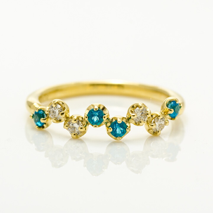 umu -アム- FINE JEWELRY STUIDIOネオンブルーアパタイト ダイヤモンド リング 「stellato」cr0004_m2.jpg