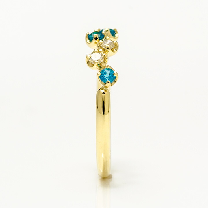 umu -アム- FINE JEWELRY STUIDIOネオンブルーアパタイト ダイヤモンド リング 「stellato」cr0004_y2.jpg
