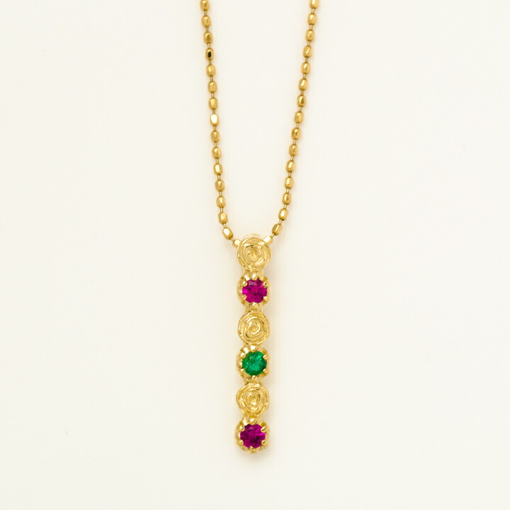 umu -アム- FINE JEWELRY STUIDIOルビー エメラルド ペンダントトップ 「rosa」imgrc0078597449.jpg
