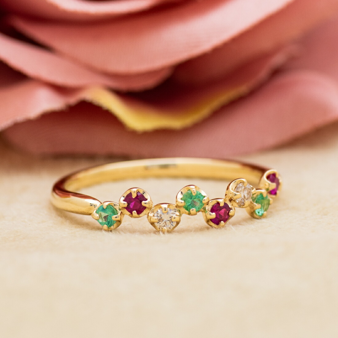 umu -アム- FINE JEWELRY STUIDIOマルチカラー リング 「stellato」cr0010_1.jpg