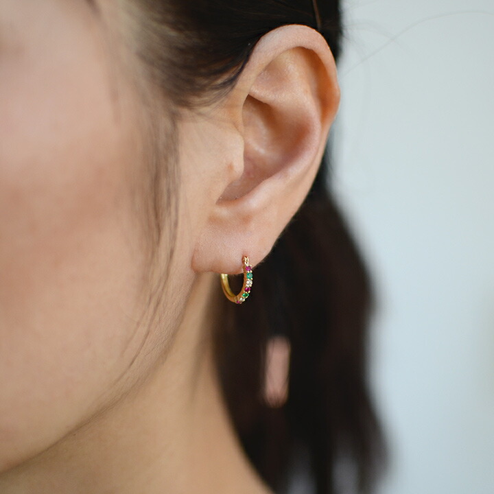 umu -アム- FINE JEWELRY STUIDIOマルチカラー エタニティ スナップピアスimgrc0077971707.jpg