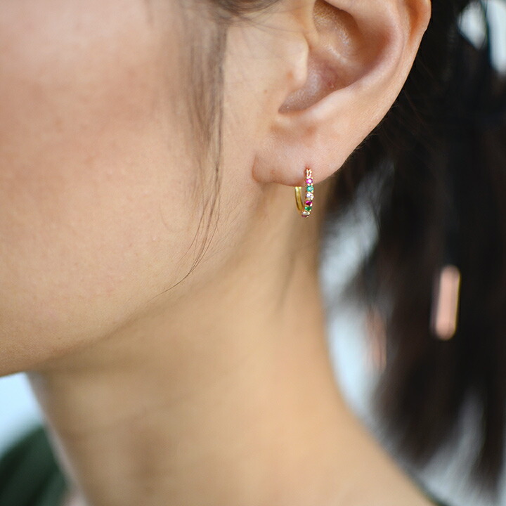 umu -アム- FINE JEWELRY STUIDIOマルチカラー エタニティ スナップピアスimgrc0077971708.jpg