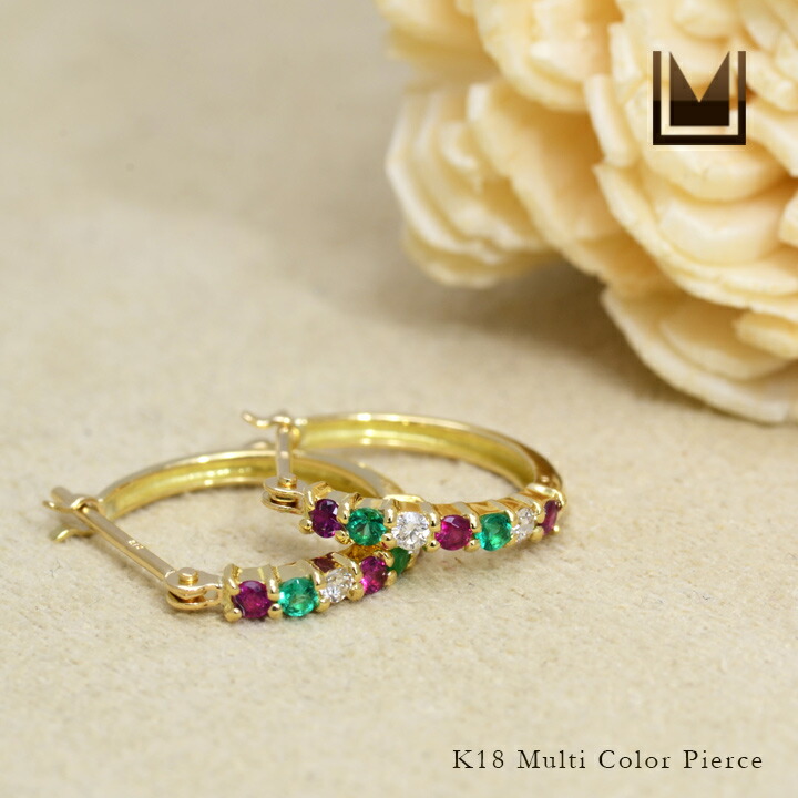 umu -アム- FINE JEWELRY STUIDIOマルチカラー エタニティ スナップピアスimgrc0077971709.jpg