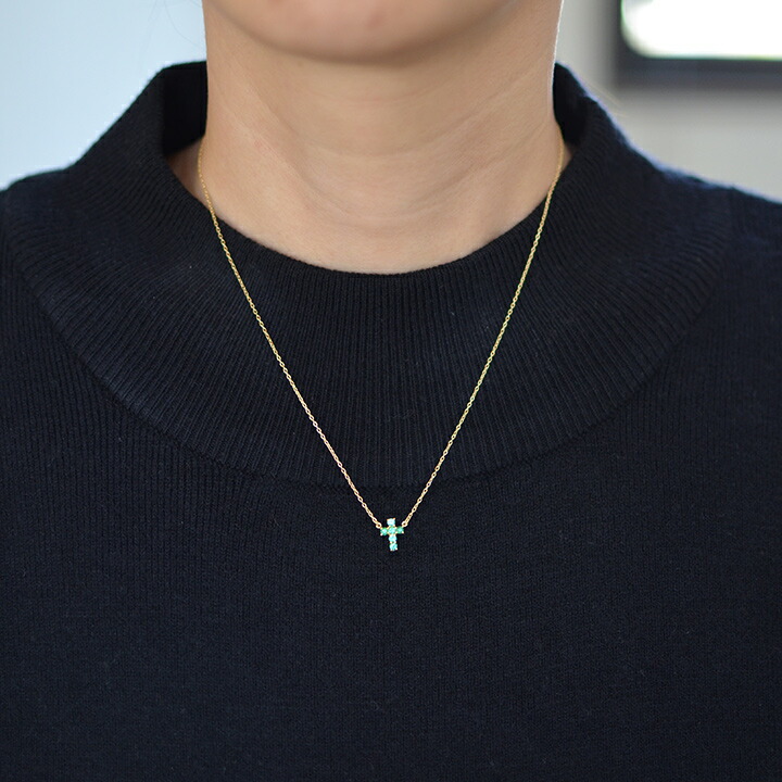 umu -アム- FINE JEWELRY STUIDIOエメラルド クロスモチーフ ネックレス 「belta」cr0015_i2.jpg