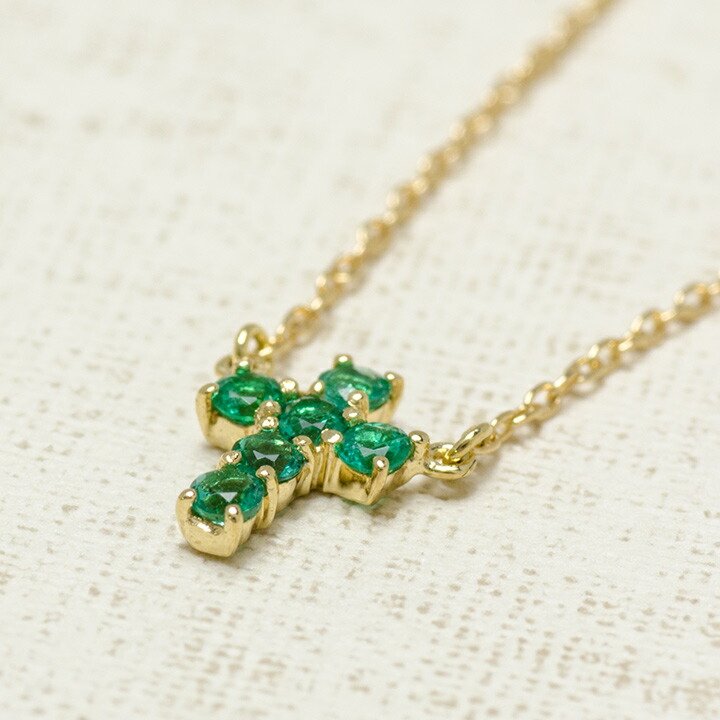 umu -アム- FINE JEWELRY STUIDIOエメラルド クロスモチーフ ネックレス 「belta」cr0015_kanban2.jpg