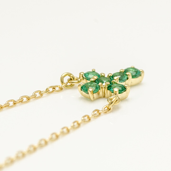 umu -アム- FINE JEWELRY STUIDIOエメラルド クロスモチーフ ネックレス 「belta」cr0015_s2.jpg