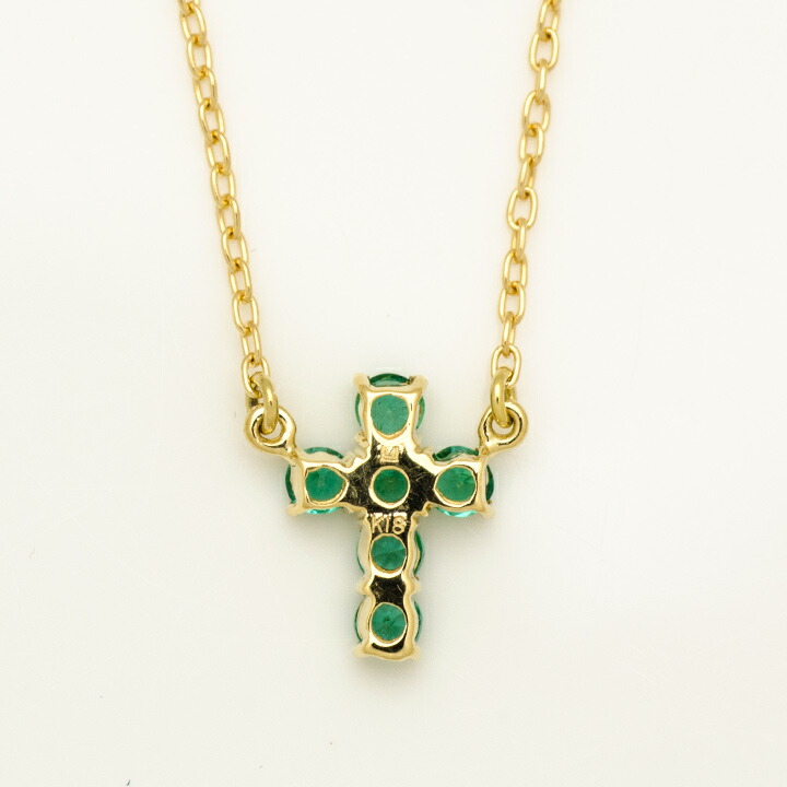 umu -アム- FINE JEWELRY STUIDIOエメラルド クロスモチーフ ネックレス 「belta」cr0015_u2.jpg