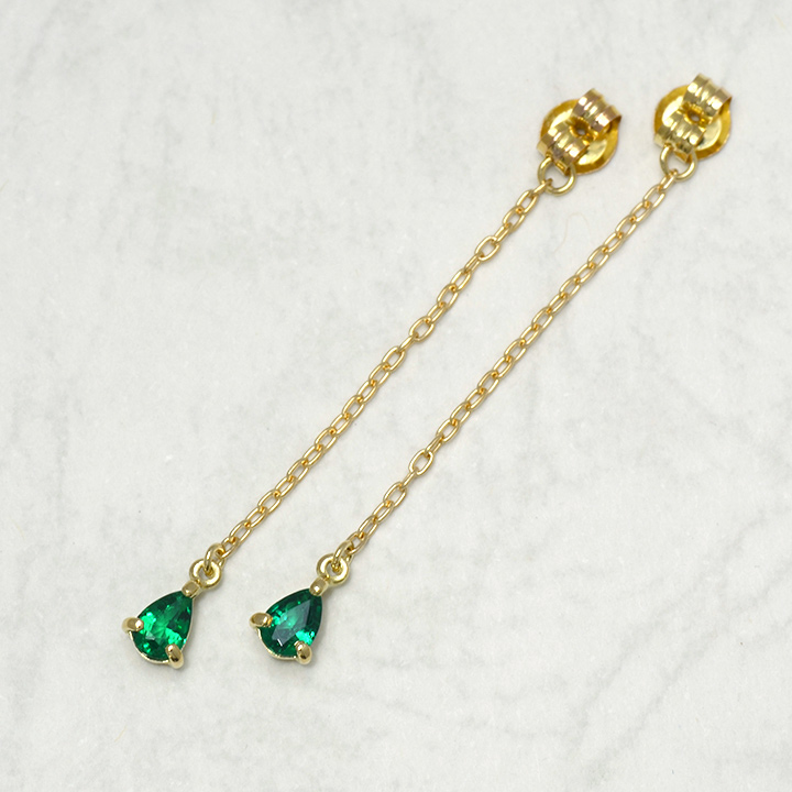 umu -アム- FINE JEWELRY STUIDIOペアシェイプ エメラルド スイングキャッチ 「sgrondare」ct0009_kanban2.jpg