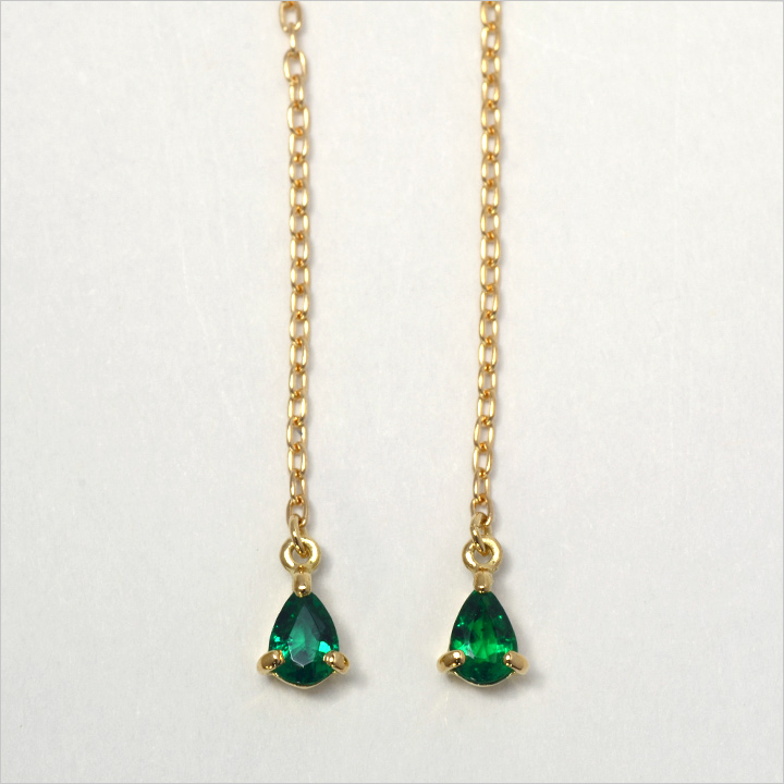 umu -アム- FINE JEWELRY STUIDIOペアシェイプ エメラルド スイングキャッチ 「sgrondare」ct0009_m.jpg