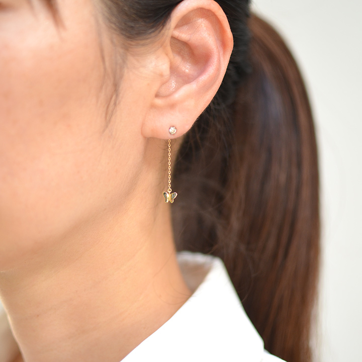 umu -アム- FINE JEWELRY STUIDIOバタフライモチーフ スイングキャッチ 「farfalla」ct0010_i3.jpg