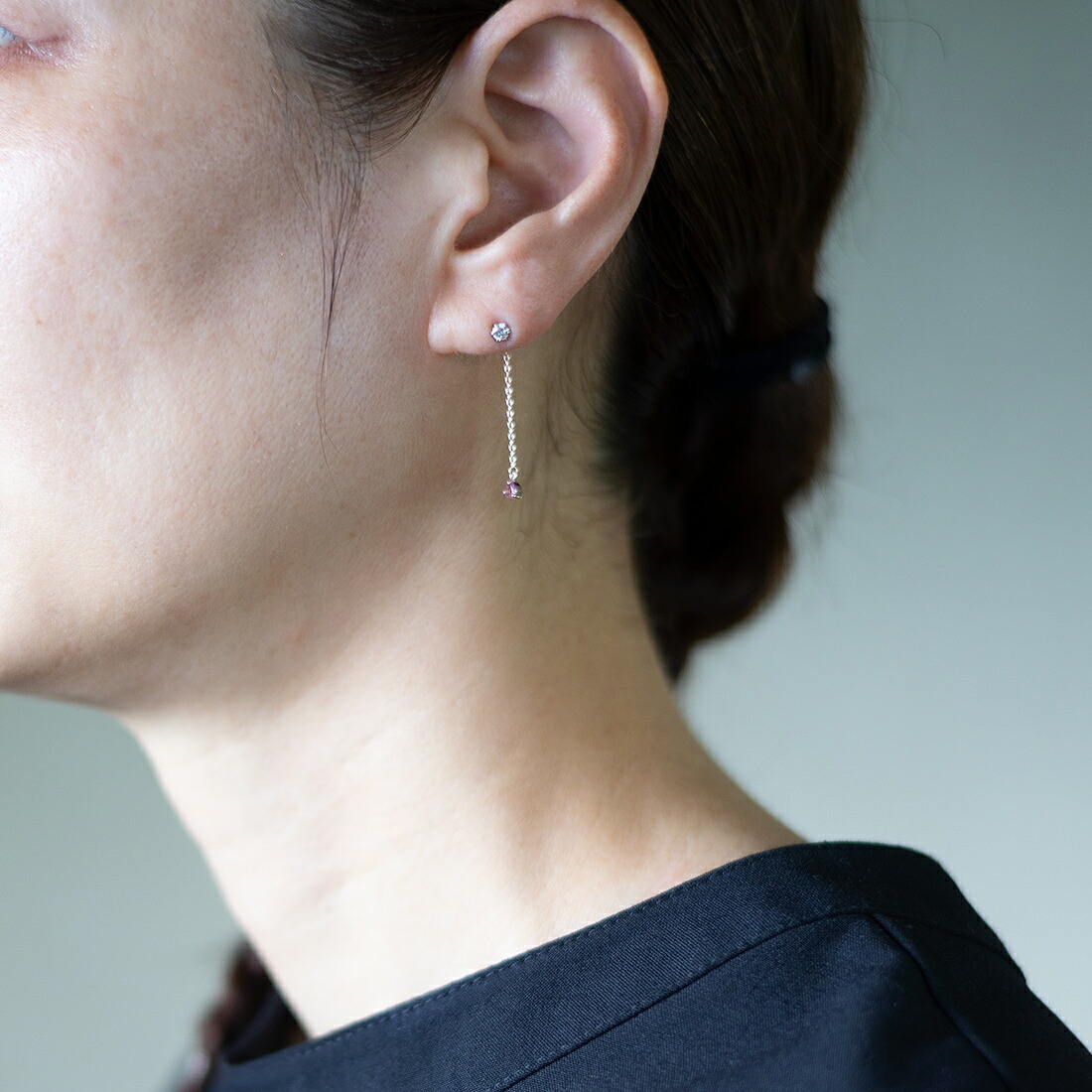 umu -アム- FINE JEWELRY STUIDIOピンクトルマリン ハート スイングキャッチ 「cocco」ct0015_i3.jpg