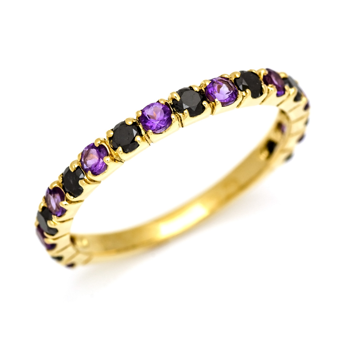 umu -アム- FINE JEWELRY STUIDIOK18 アメシスト ブラックダイヤモンド エタニティーリングet0060.jpg