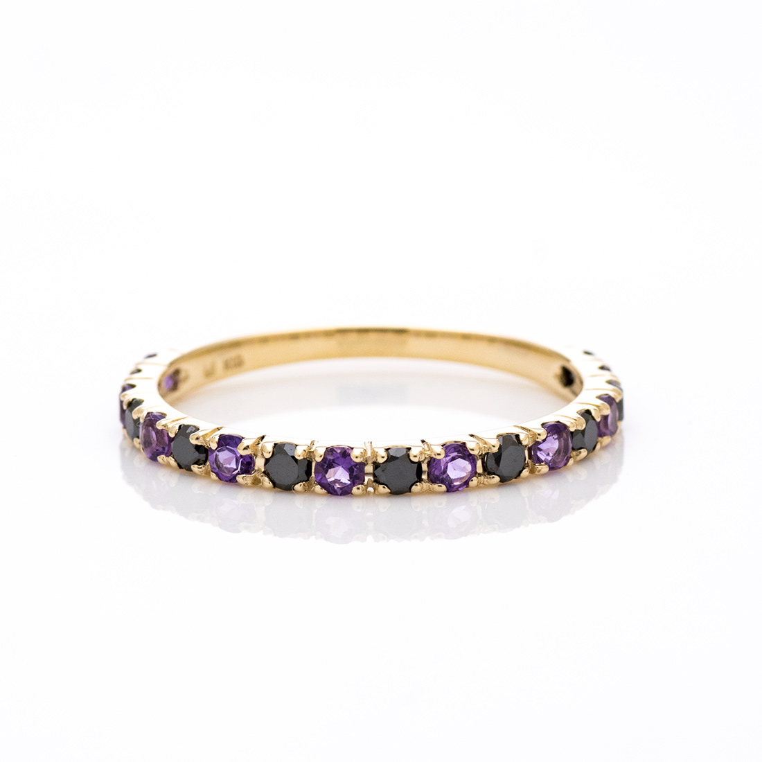 umu -アム- FINE JEWELRY STUIDIOK18 アメシスト ブラックダイヤモンド エタニティーリングet0060_m.jpg