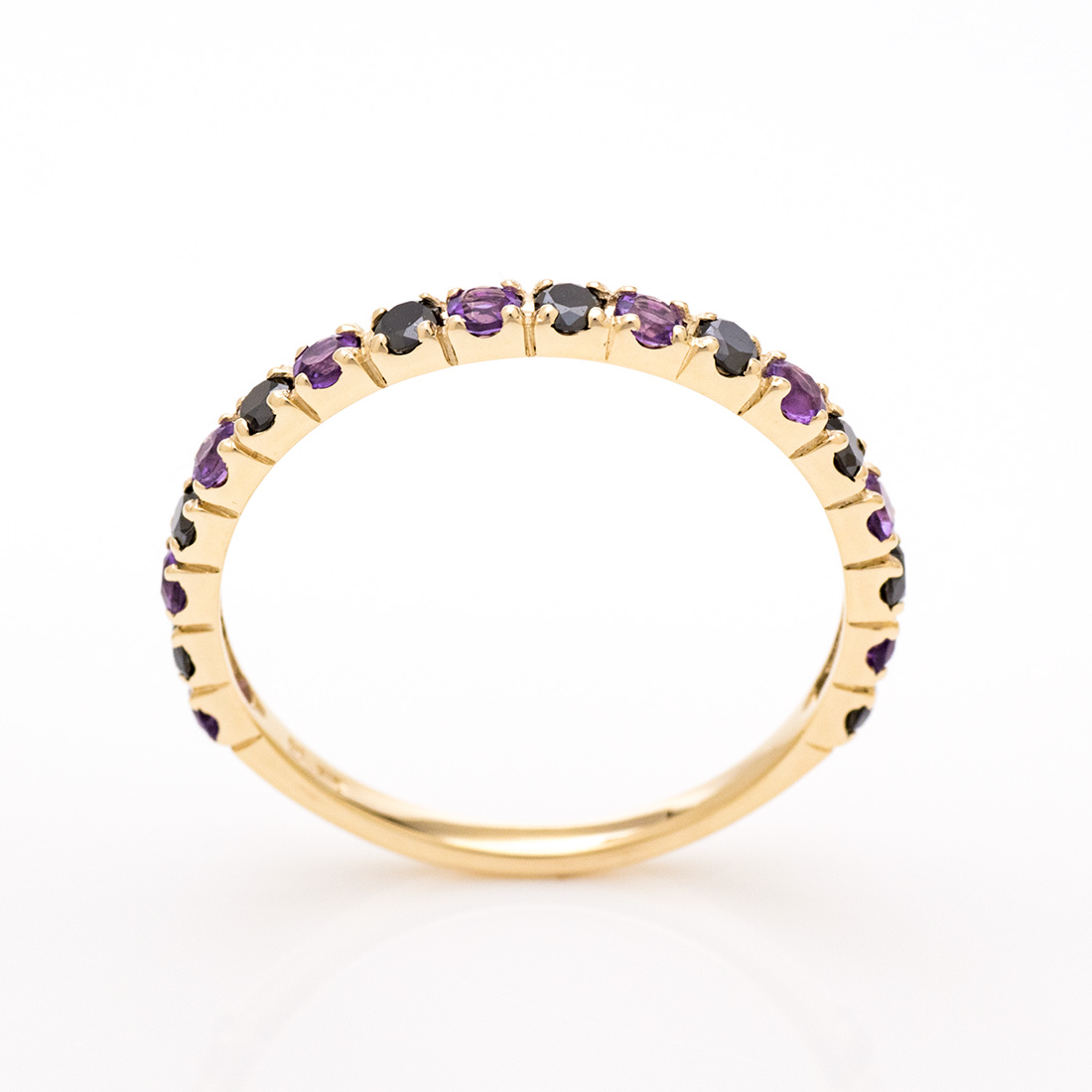 umu -アム- FINE JEWELRY STUIDIOK18 アメシスト ブラックダイヤモンド エタニティーリングet0060_s.jpg