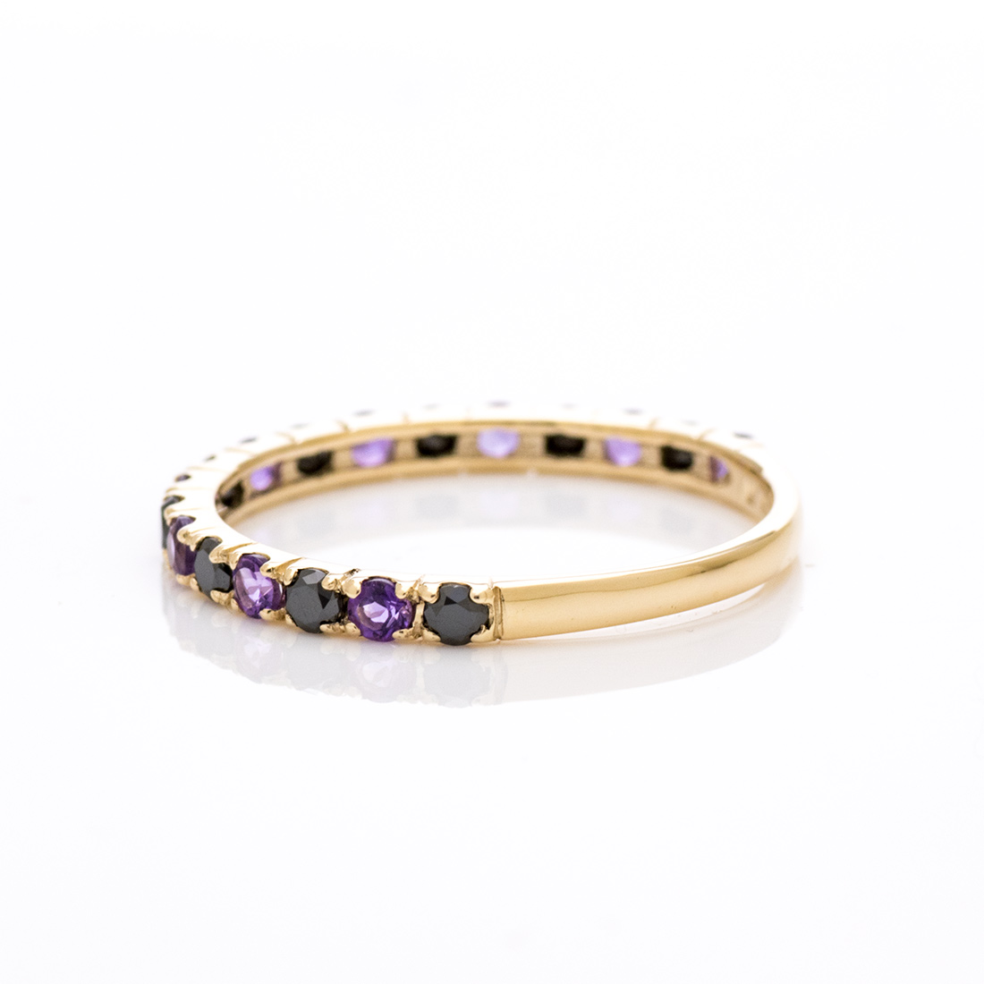 umu -アム- FINE JEWELRY STUIDIOK18 アメシスト ブラックダイヤモンド エタニティーリングet0060_u.jpg