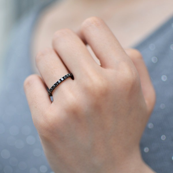 umu -アム- FINE JEWELRY STUIDIOK18 ブラックダイヤモンド エタニティーリングet0106_i2.jpg