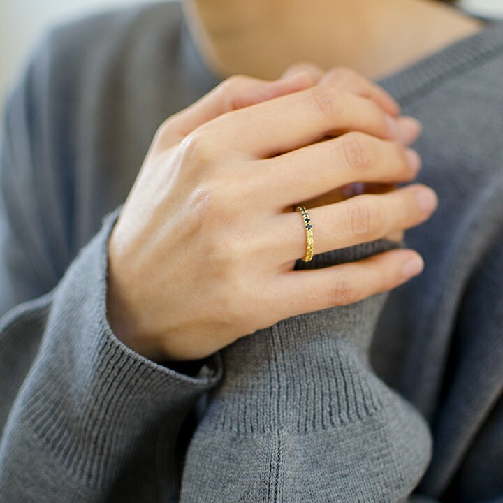 umu -アム- FINE JEWELRY STUIDIOブルーサファイア イエローサファイア エタニティーリングet0179_i2.jpg