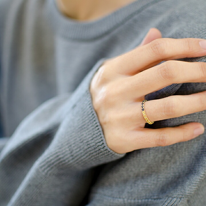 umu -アム- FINE JEWELRY STUIDIOブルーサファイア イエローサファイア エタニティーリングet0179_i3.jpg
