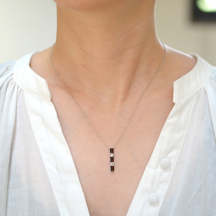 umu -アム- FINE JEWELRY STUIDIOK10 スモーキークォーツ ダイヤモンド ペンダントトップ 「lucente」kk0081_i2.jpg