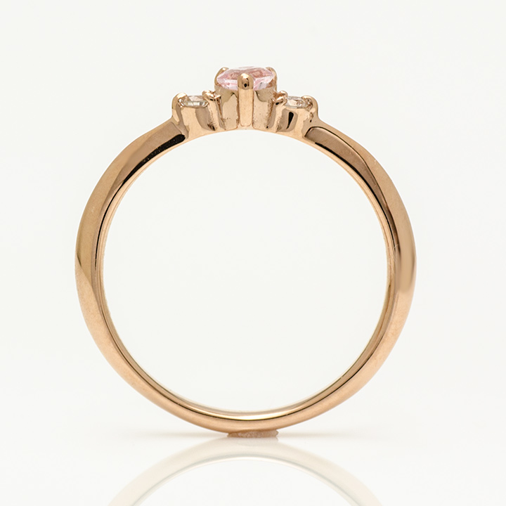 umu -アム- FINE JEWELRY STUIDIOピンククォーツ ダイヤモンド ハート リング 「finezza」kk0320_s.jpg