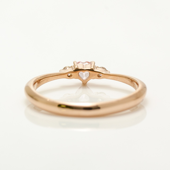 umu -アム- FINE JEWELRY STUIDIOピンククォーツ ダイヤモンド ハート リング 「finezza」kk0320_u.jpg