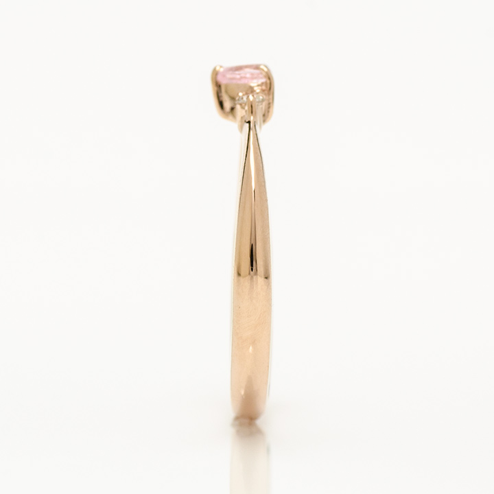 umu -アム- FINE JEWELRY STUIDIOピンククォーツ ダイヤモンド ハート リング 「finezza」kk0320_y.jpg