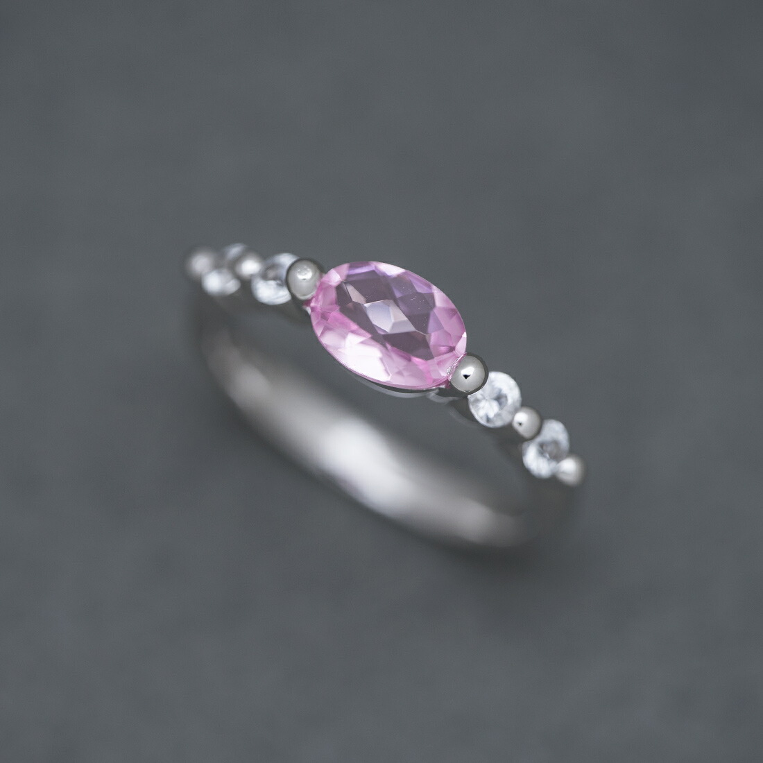 umu -アム- FINE JEWELRY STUIDIOピンククォーツ ホワイトサファイア リングsv0267_kanban2.jpg