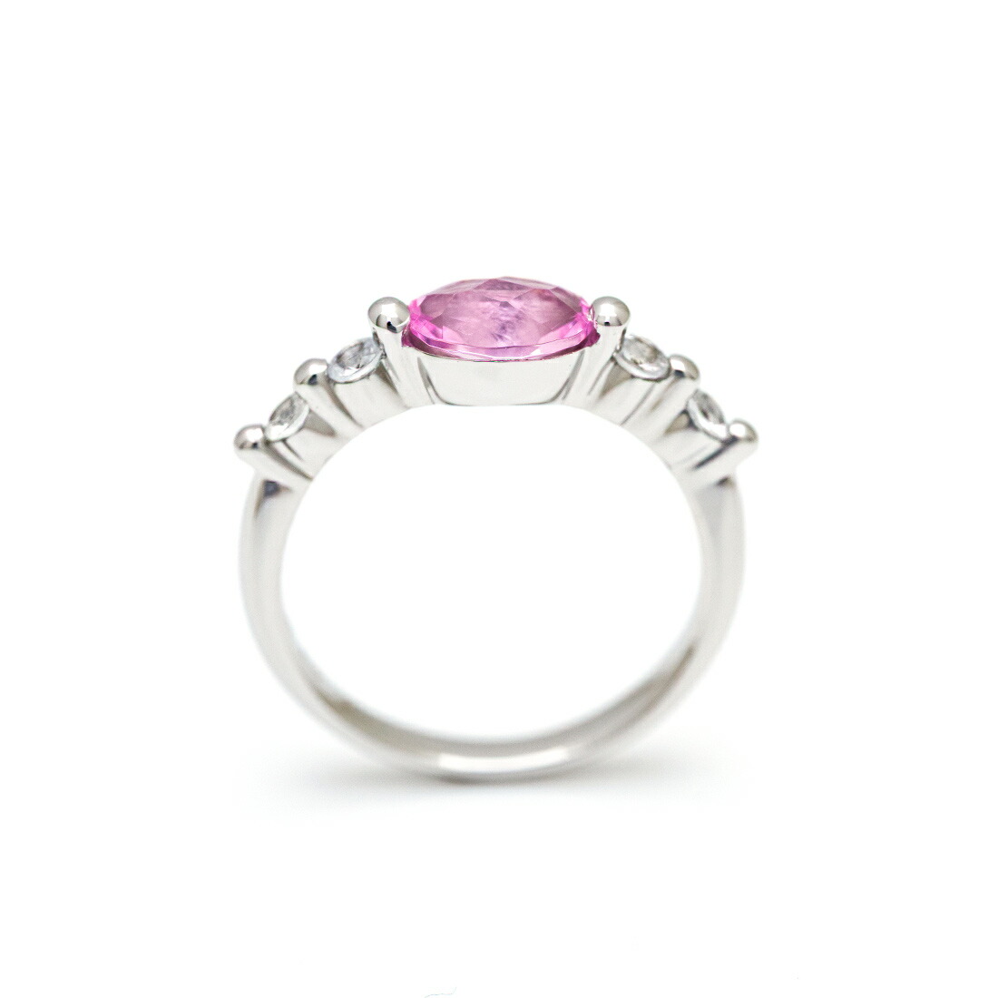 umu -アム- FINE JEWELRY STUIDIOピンククォーツ ホワイトサファイア リングsv0267_s.jpg