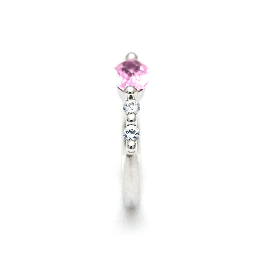umu -アム- FINE JEWELRY STUIDIOピンククォーツ ホワイトサファイア リングsv0267_y.jpg