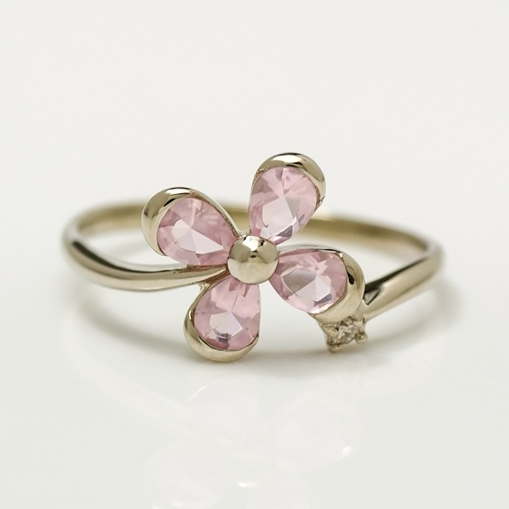 umu -アム- FINE JEWELRY STUIDIOK10 ピンククォーツ ダイヤモンド リングkk0361_m.jpg
