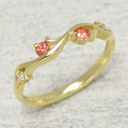 umu -アム- FINE JEWELRY STUIDIOK10 オレンジサファイア ダイヤモンド リングkk0369_kanban2.jpg