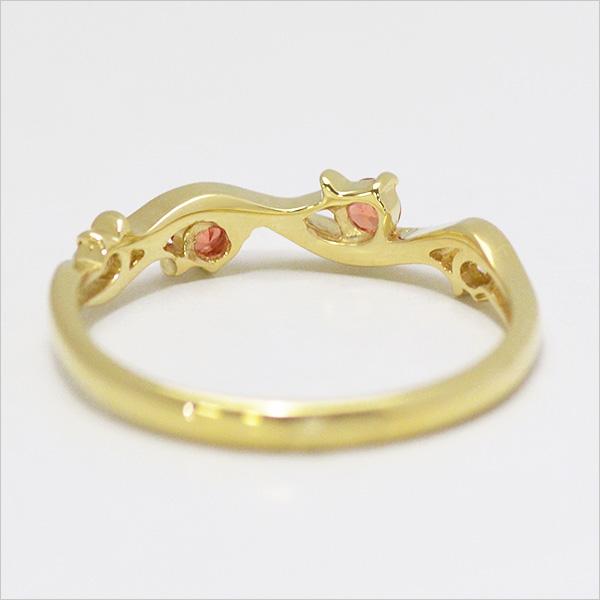 umu -アム- FINE JEWELRY STUIDIOK10 オレンジサファイア ダイヤモンド リングkk0369_u.jpg