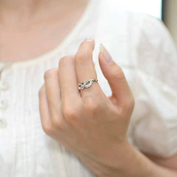 umu -アム- FINE JEWELRY STUIDIOK10 ブルーグラデーション リングkk0429_i2.jpg