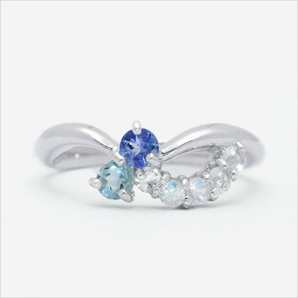 umu -アム- FINE JEWELRY STUIDIOK10 ブルーグラデーション リングkk0429_m.jpg