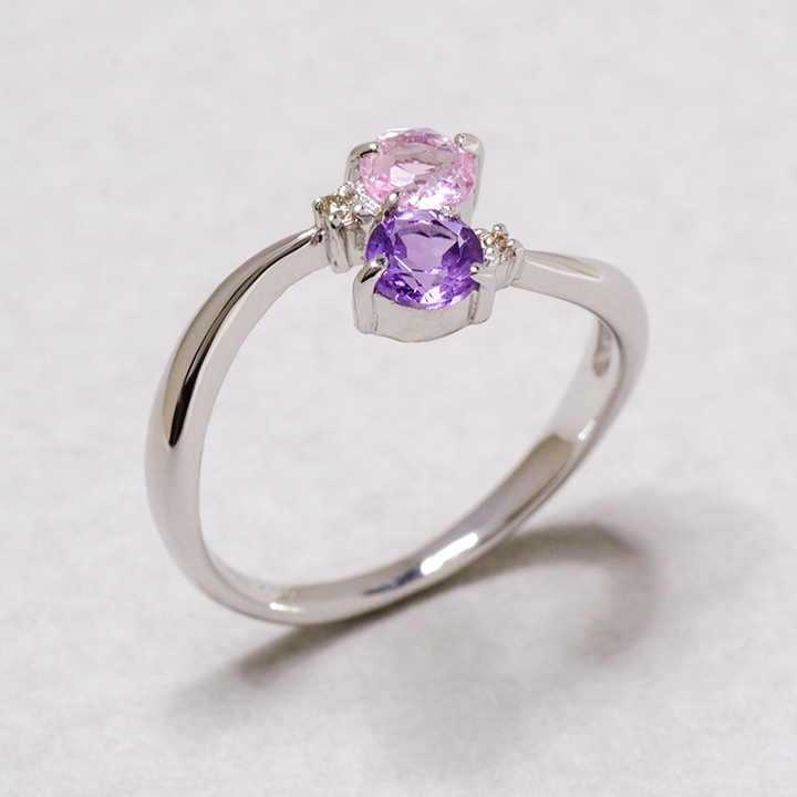 umu -アム- FINE JEWELRY STUIDIOピンククォーツ アメシスト ダイヤモンド リングkk0445_kanban2.jpg