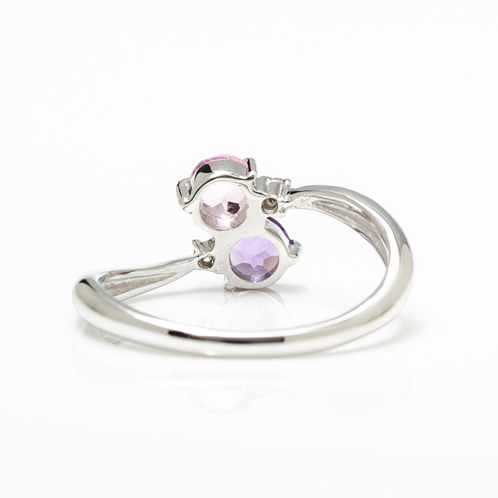 umu -アム- FINE JEWELRY STUIDIOピンククォーツ アメシスト ダイヤモンド リングkk0445_u.jpg