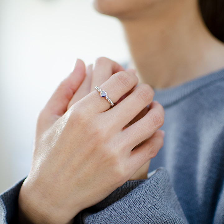 umu -アム- FINE JEWELRY STUIDIOK10 ハート ブルームーンストーン リングkk0447_i2.jpg