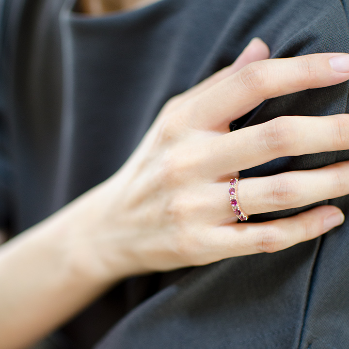 umu -アム- FINE JEWELRY STUIDIOロードライトガーネット ダイヤモンドリングkk0449_i3.jpg