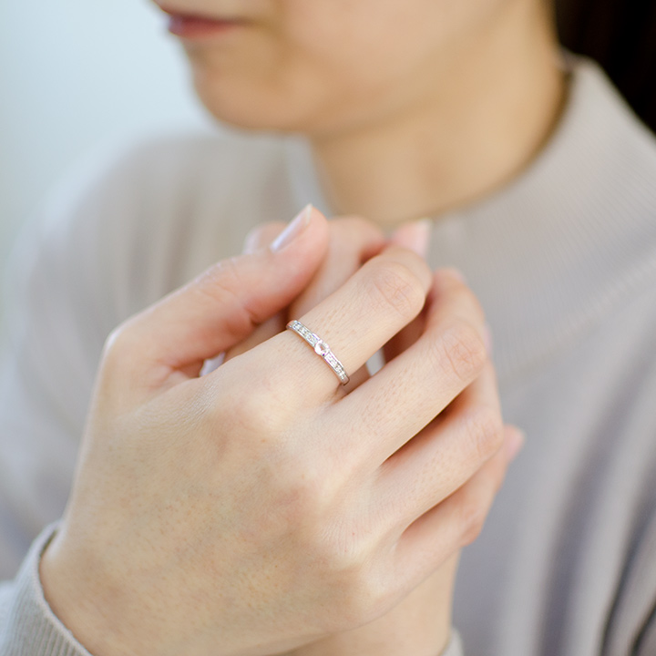 umu -アム- FINE JEWELRY STUIDIOK10 モルガナイト ダイヤモンド リングkk0463_i2.jpg