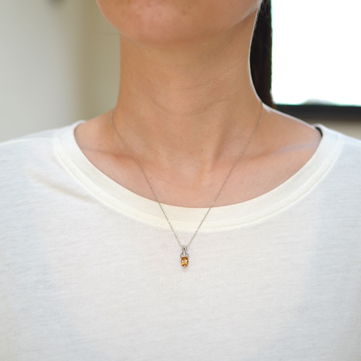 umu -アム- FINE JEWELRY STUIDIOK18 インペリアルトパーズ ダイヤモンド ペンダントトップkk0476_i2.jpg