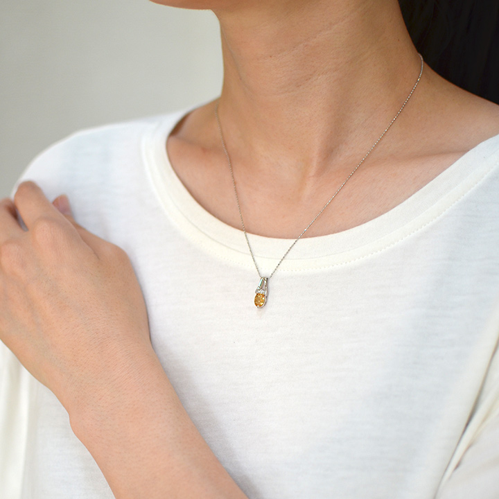 umu -アム- FINE JEWELRY STUIDIOK18 インペリアルトパーズ ダイヤモンド ペンダントトップkk0476_i3.jpg