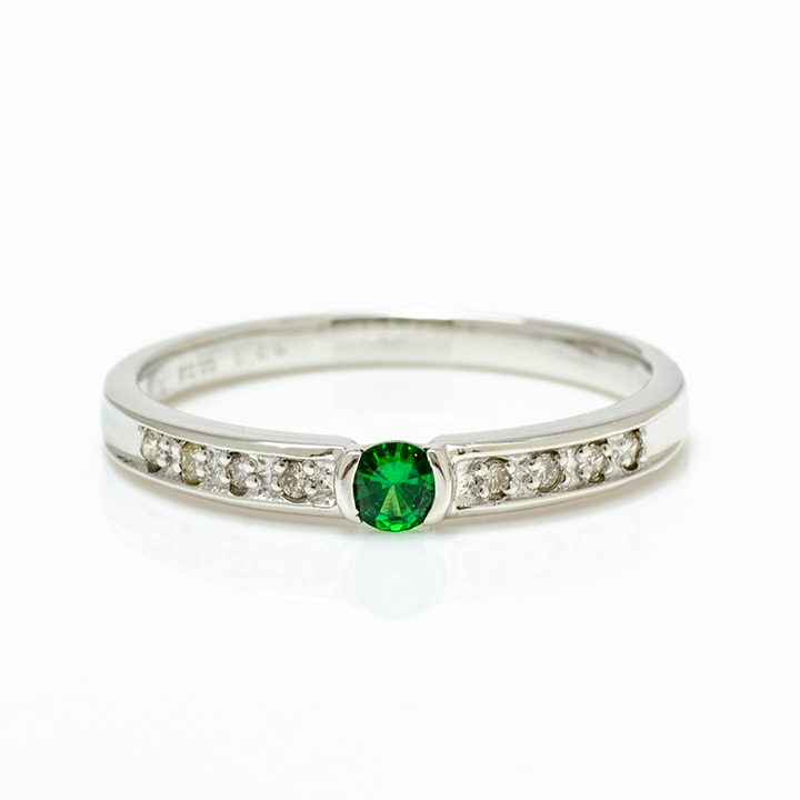umu -アム- FINE JEWELRY STUIDIOグリーンガーネット ダイヤモンド リングkk0477_m.jpg