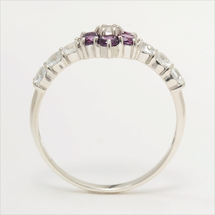 umu -アム- FINE JEWELRY STUIDIOロードライトガーネット ホワイトトパーズ リングkk0497_s.jpg