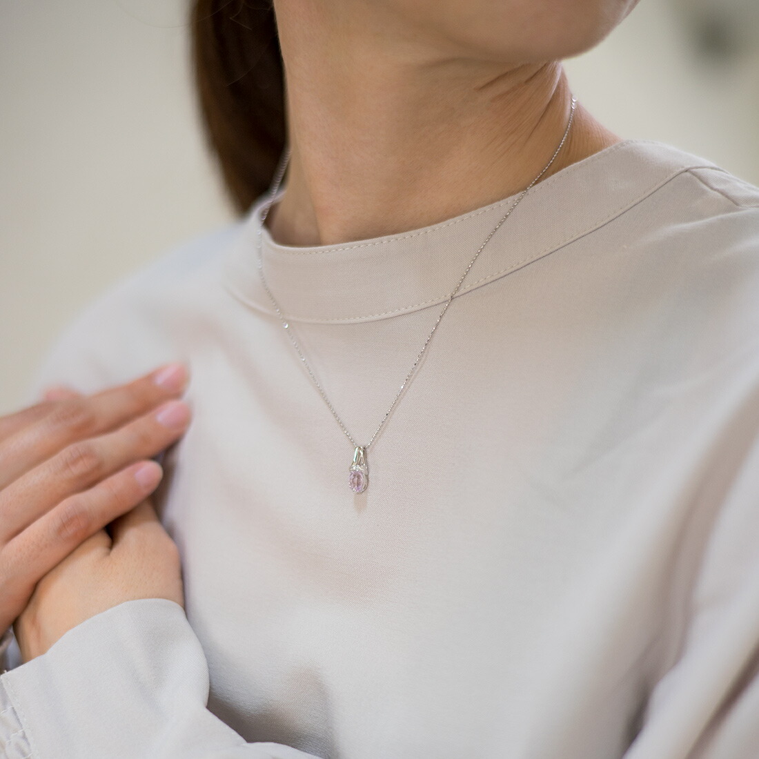 umu -アム- FINE JEWELRY STUIDIOクンツァイト ダイヤモンド ペンダントトップkk0499_i3.jpg