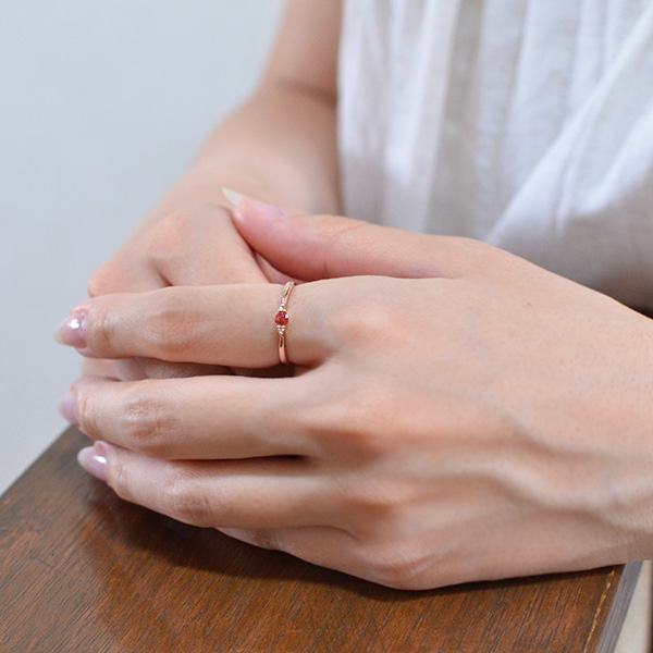 umu -アム- FINE JEWELRY STUIDIOオレンジサファイア ダイヤモンド リングkk0510_i2.jpg