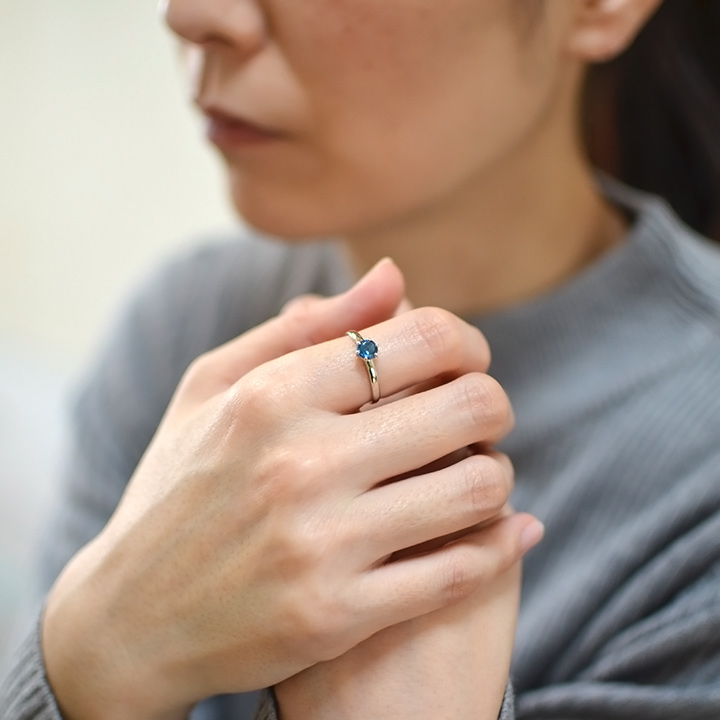 umu -アム- FINE JEWELRY STUIDIOK10 ロンドンブルートパーズ リングkk0524_i2.jpg