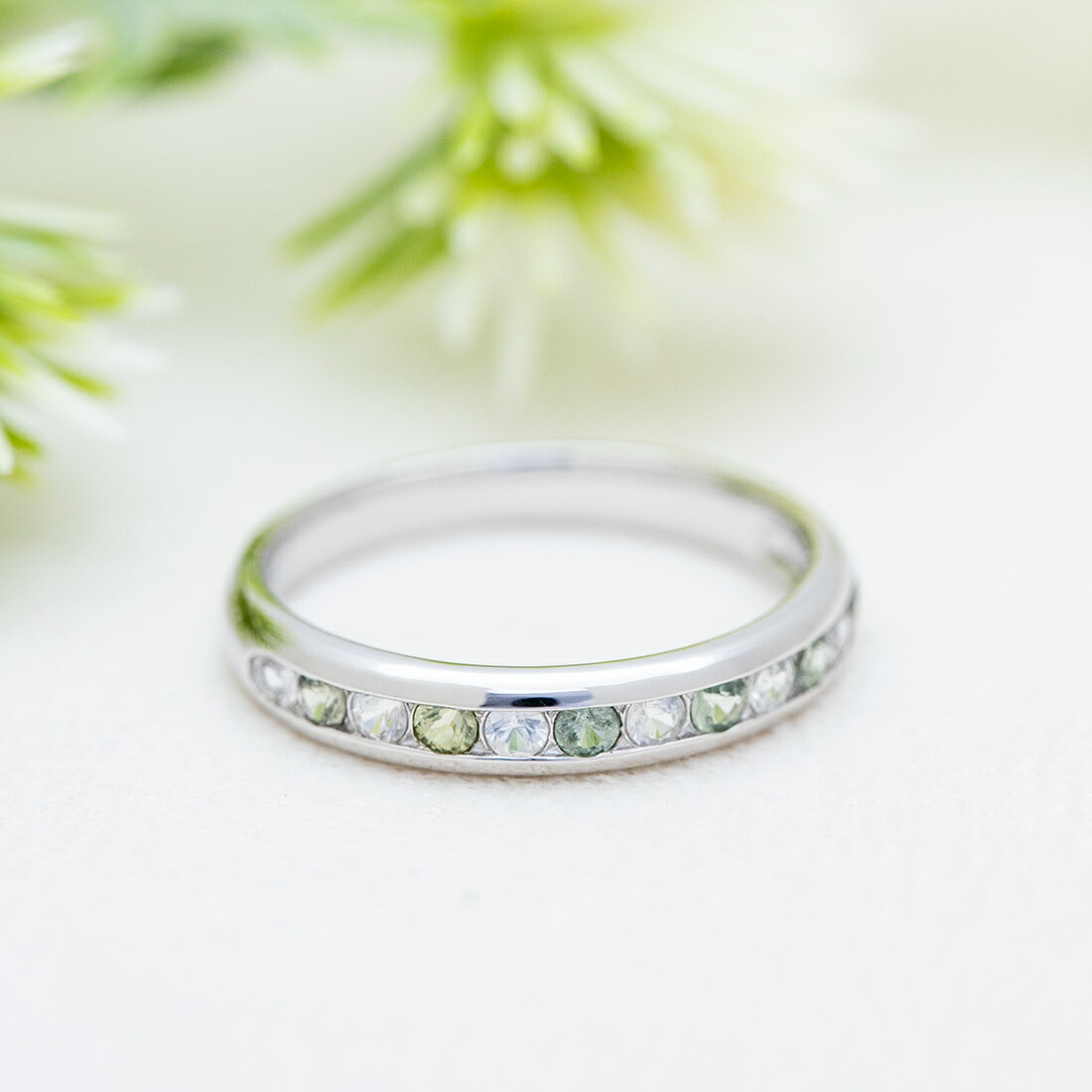 umu -アム- FINE JEWELRY STUIDIOグリーンサファイア ホワイトサファイア リングkk0541_1.jpg