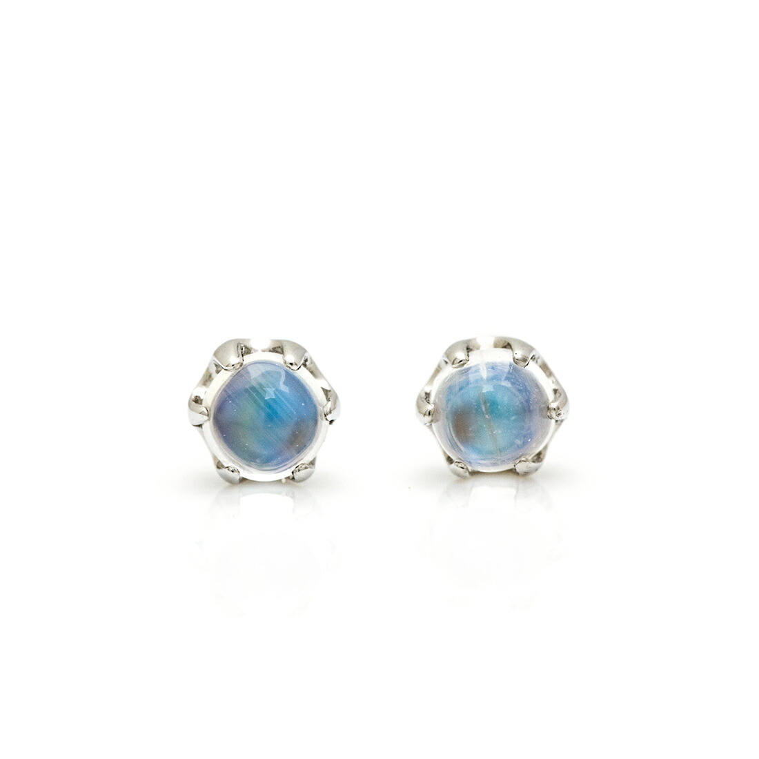 umu -アム- FINE JEWELRY STUIDIOカボション ブルームーンストーン スタッドピアスkk0552_m.jpg
